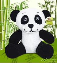 MAVİMSİ 20-25 cm  SEVİMLİ  PANDA  (%100 YERLİ ) (Siyah - Beyaz)