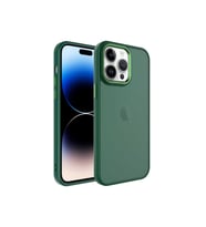 Apple iPhone 14 Uyumlu Kılıf Buzlu Sert PC Zore May Kapak (Koyu Yeşil)
