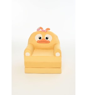 Portatif, Yıkanabilir, Katlanabilir Peluş Çocuk Koltuğu 120 Cm (Sarı)
