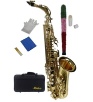Midex SF-8000 Gold Profesyonel Alto Saksafon Çanta ve Aksesuar Dahil (Mib)