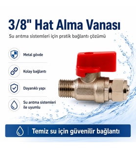 3/8 İnç Metal Su Arıtma Hat Alma Vanası 608506086