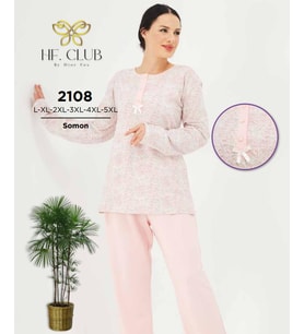 HF Club 2108 Kadın Uzun Kollu Pijama Takımı