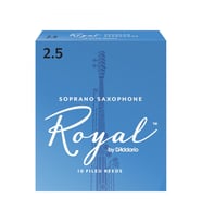 D'Addario RIB1025 Royal Soprano Saksafon Kamışı No: 2.5 (Orta Seviye/Eğitim) - 10'lu Paket  Dosyalı Kesim (Filed), Esnek Cevap ve Dengeli Performans