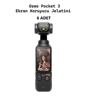DJI Osmo Pocket 3 Uyumlu ÖN 6 Adet Şeffaf Ekran koruyucu Nano Jelatin