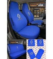 Renault (Yeni) Logolu Oto Koltuk Kılıfı Ön Arka Set – Penye Universal Koltuk Koruyucu Servis Kılıfı