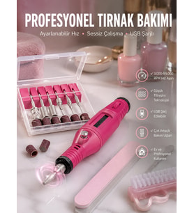 Protez Tırnak Manikür Ve Pedikür Seti Elektrikli