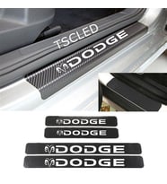 Dodge Karbon Kapı Eşiği Kaplama Sticker Yapıştırma (4 Adet) zz42