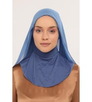 Hazır Pratik Lüks  Boyunluklu Boneli Şifon Şal (KOT)