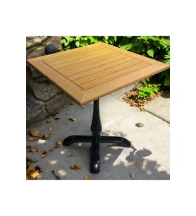 CAFE MASA BAMBU AHŞAP YEMEK MASASI DAMLA AYAK 60x60