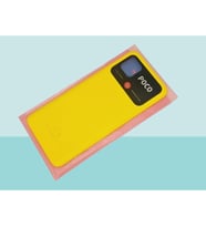 Tkgz - Xiaomi POCO C40 FULL KASA Arka Kapak Batarya Kapağı - SARI
