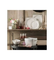 KORKMAZ A8437 BONE SELECTİON 60 PARÇA KARE YEMEK TAKIMI (Beyaz)