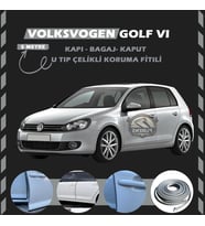 Volksvogen Golf 6 Oto Araç Kapı Koruma Fitili 5metre Parlak Gri Renk