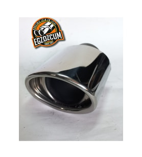 51 mm Tekli Krom oval yassı kesik  içi dolu egzoz ucu eksoz 1 adet--EGZOZCUM