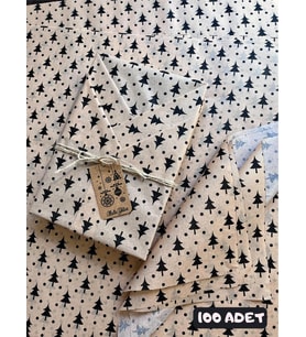 Yılbaşı Çam  Desenli Pelur Kağıt , Yılbaşı Hediye Paketi, Pelur Kağıdı, Yeni Yıl Paketleme 100Adet-CMAG100