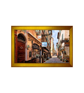 Manzara Temalı Kanvas Tablo 80 x 110 cm Gold Çerçeve