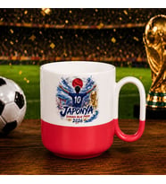 BK Gift Japonya Taraftar Temalı 2026 Dünya Kupası Tasarımlı Kırmızı Joyful Kupa Bardak