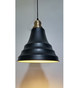 RİOLİGHT RETRO SİYAH İÇİ GOLD TEKLİ METAL SARKIT ÇAP:23CM