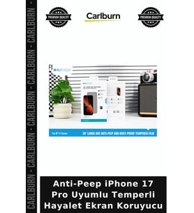 Anti-Peep iPhone 17 Pro Uyumlu Temperli Hayalet Ekran Koruyucu Telefon Örtü Cep Kalkanı