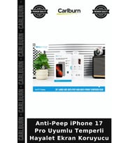 Anti-Peep iPhone 17 Pro Uyumlu Temperli Hayalet Ekran Koruyucu Telefon Örtü Cep Kalkanı