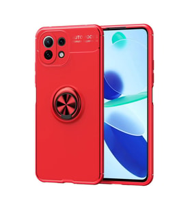 Xiaomi Mi 11 Lite Kılıf Range Yüzüklü Silikon - Kırmızı