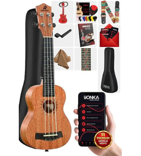 Rennes RD-24 Concert Ukulele (Çanta Capo Askı Metod Pena)