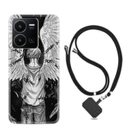 Vivo Y35 Kılıf Resimli Boyun Askılı İpli Desenli Silikon Series Angel 1883