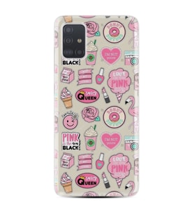 Samsung a71 A72 A73 A7 A9 2018 C7 C9 Kılıf Desenli Silikon Donut Flamingo 1415