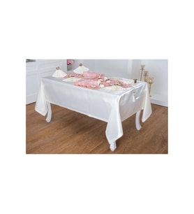 Afife Kadife Pudra Krem Sofra Takımı 8 Kişilik 160x230 Cm 34 Parça -1428 (Standart)