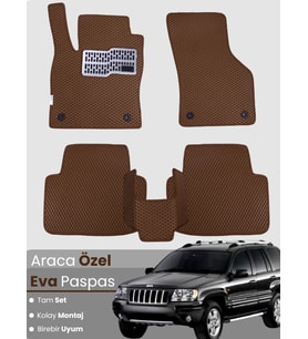JEEP GRAND CHEROKEE (1999-2005) Uyumlu EVA Paspas Tam Set–Araca Özel,Kolay Montaj,Su Geçirmez