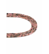 Rodonit Doğal Taş Parlak Silindir Kesim 2x4mm Dizi [AA]