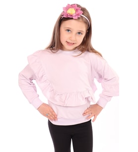 Toontoy Kız Çocuk Sweatshirt (Açık Lila)