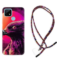 Realme C11 C21 C21Y C25Y C11 2021 Kılıf Boyun Asklı Rasta Silikon Red Eagle 1752