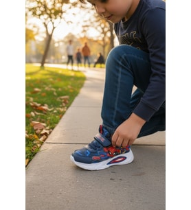 Enoch Çocuk Ortopedik Tabanlı Örümcek Adam Karakterli Işıklı Sneaker Ayakkabı