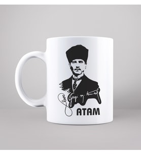 Atatürk ( Atam ) Tasarımlı Kupa