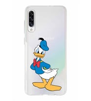 Samsung Galaxy A30s  Kapak Donald Duck Tasarımlı Şeffaf Silikon Kılıf