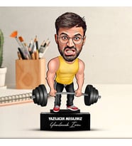 Kişiye Özel Güçlü Erkek Karikatürlü Biblo