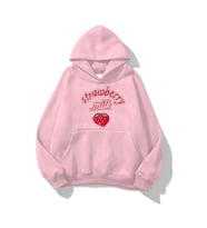 Trendiz Unisex Strawberry Milk Sweatshirt Pembe