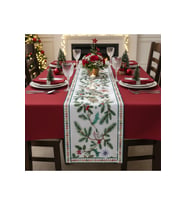 Yılbaşı Temalı Dijital Baskılı Runner Örtüsü Christmas 40x140 cm