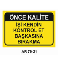 İŞ GÜVENLİĞİ UYARI LEVHASI 1 ADET PVC 21 X 29CM