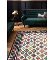 VALENCIA 1505 Renkli Kaymaz Taban Yıkanabilir Modern Halı Kilim