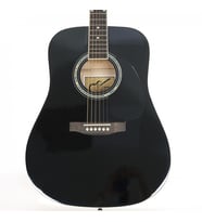 Almira F650N-BK Siyah Akustik Gitar  Mat Siyah Sap Parlak Gövde