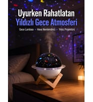 Projektör ışığı bulunan USB bağlantılı mini aromaterapi destekli hava nemlendirici