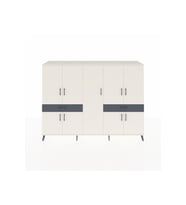 Hyperion Dolap 12 Raflı 2 Çekmeceli 8 Kapaklı 220x44x163 Aytaşı-Aytaşı/Antrasit
