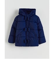 LCW Kids Lacivert Kapüşonlu Kız Çocuk Şişme Mont