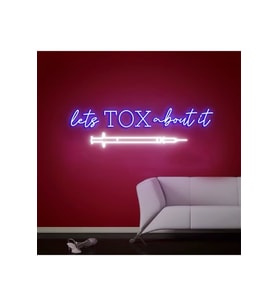 lets TOX about it Yazılı ve Şekilli Neon Tabela