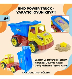 Oyuncak Damperli Kamyon - 25x15x13 cm - Çocuk İnşaat Aracı