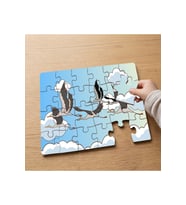 Leylek Sürüsü Tasarımlı 24 Parça Ahşap Çocuk Puzzle MPK0777
