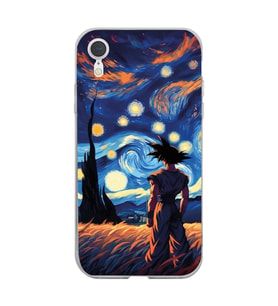 Iphone XR Uyumlu Dragon Ball Tasarımlı Şeffaf Telefon Kılıfı