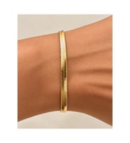 Sertifikalı 316L Çelik Kalp Uçlu Yılan Zincir Gold Bileklik