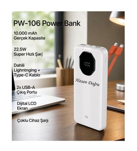 Kalemhane Kişiye Özel Hızlı Şarj 10. 000 Mah. Powerbank